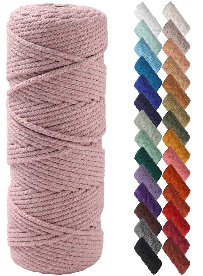 NOANTA Dusty Pink Macrame Cord 3mm x 220yards, Colored Macrame Rope Cotton Rope Macrame Yarn, Colorful Cotton Craft Cord for Wall Hanging, Plant Hangers, Crafts, Knitting - Image 1